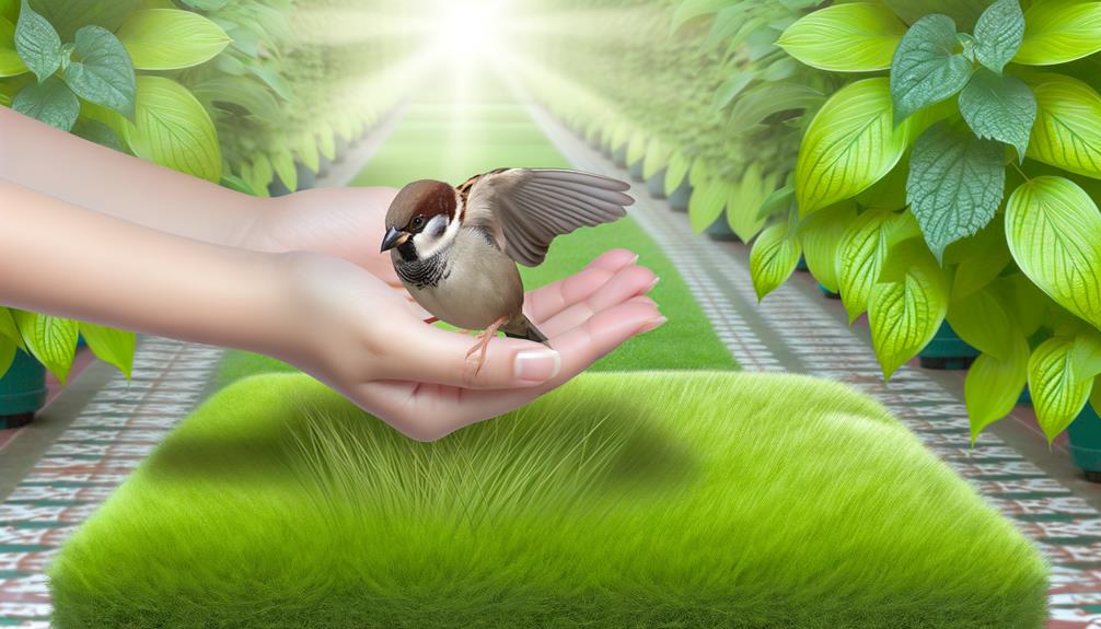 assisting grounded sparrow care