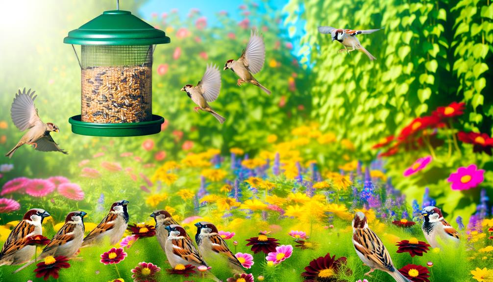 attract sparrows to feeder