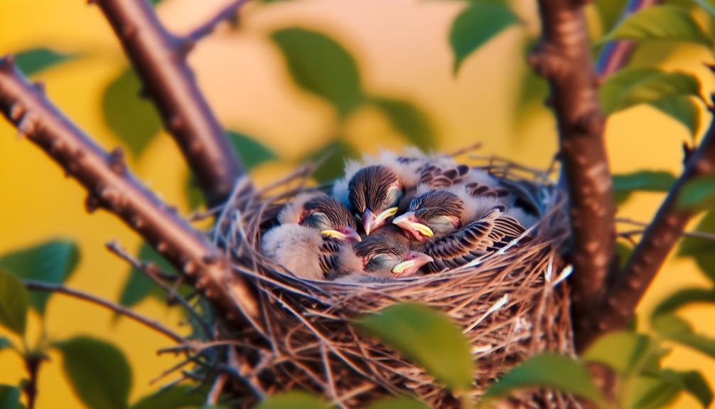 baby sparrow sleep behaviors