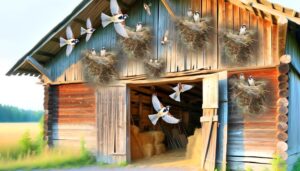 barn sparrows return home