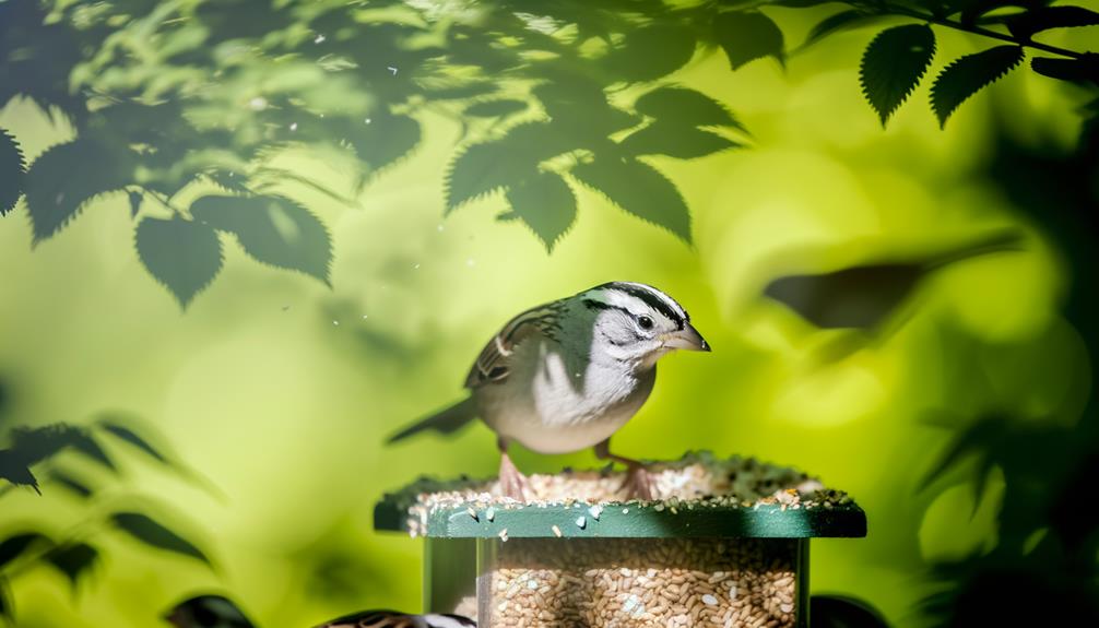 birds at backyard feeders