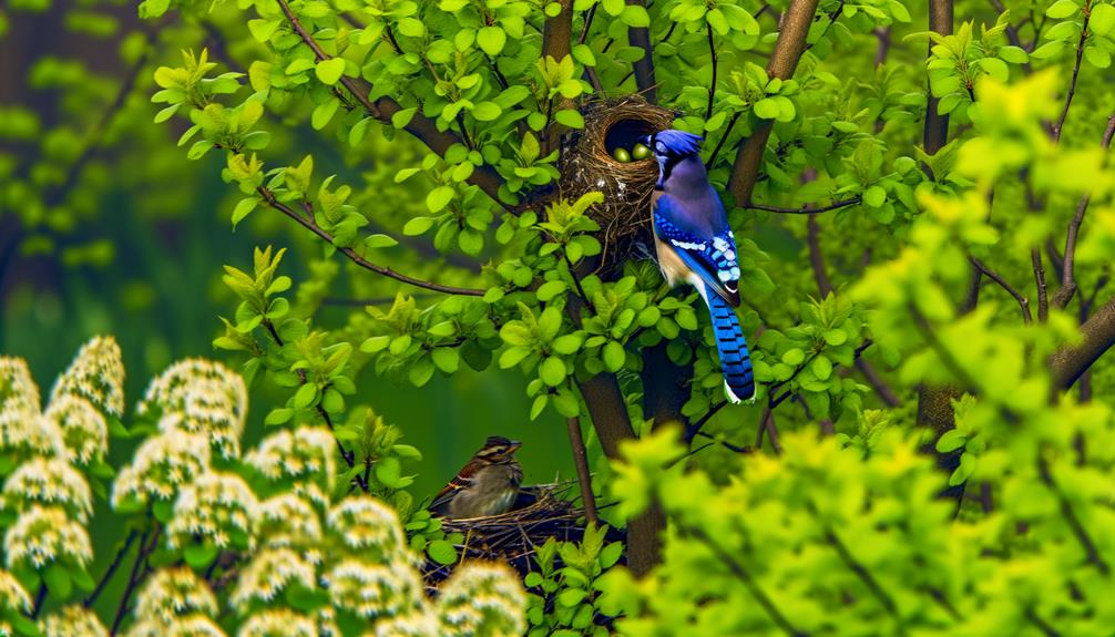 birds mating and nesting