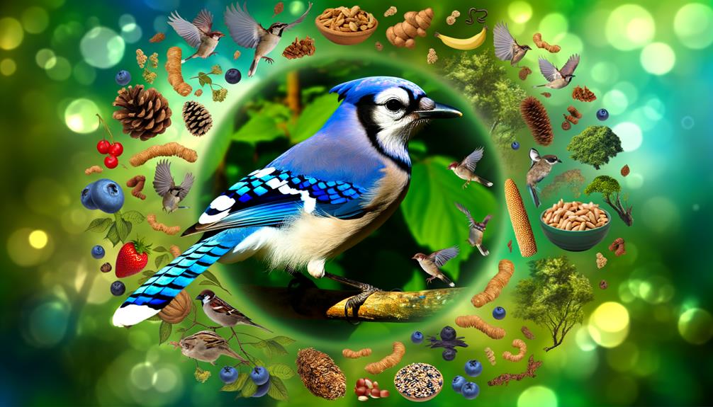 blue jay feeding habits