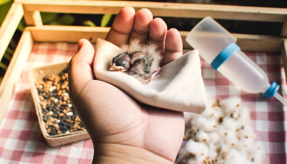 caring for baby sparrows