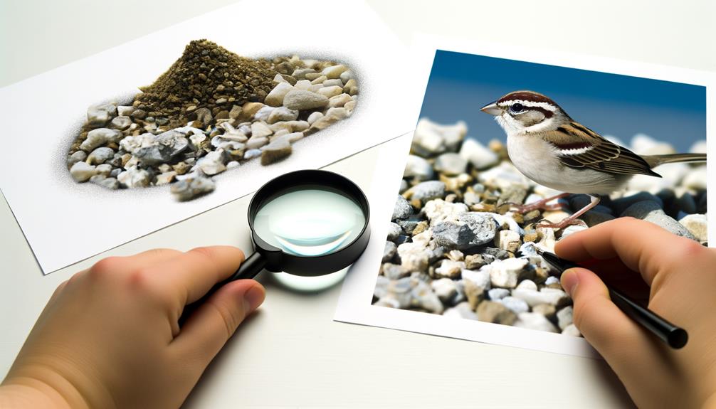 chipping sparrows eat gravel