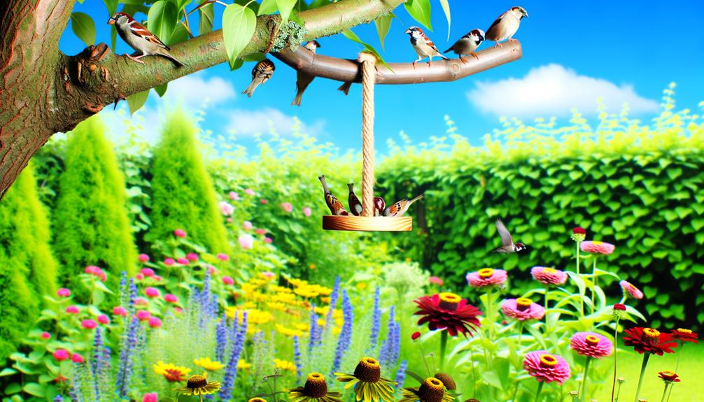 diy sparrow bird feeder