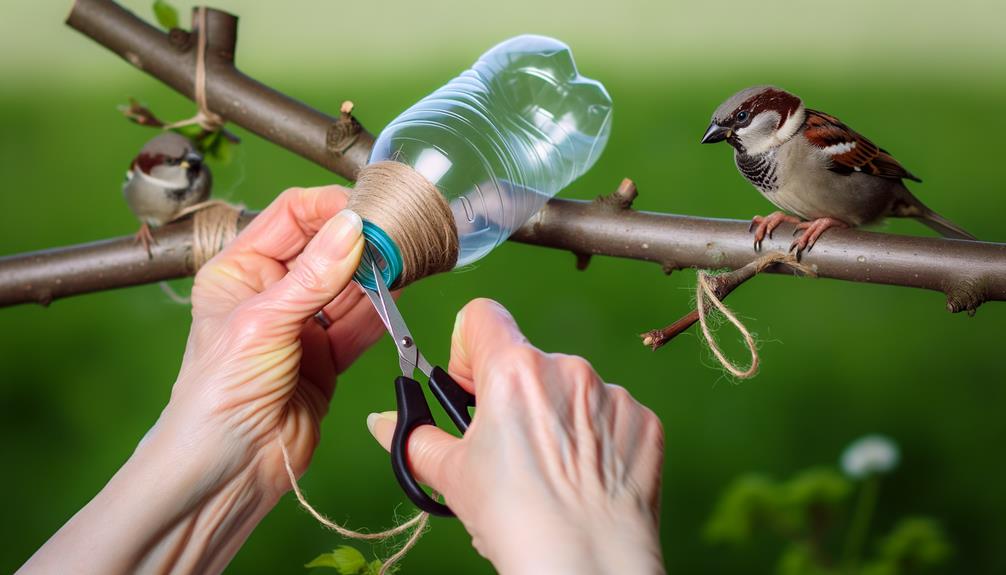 diy sparrow water feeder