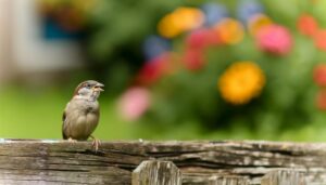 familiar chirping of sparrows