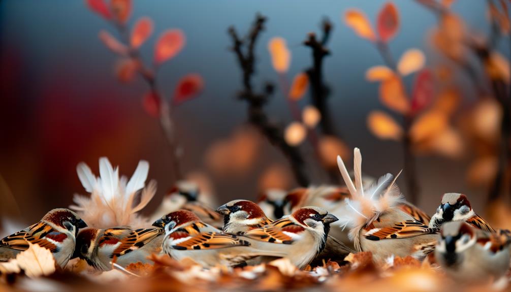 feathers and shedding skin