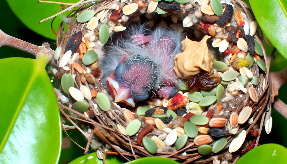 feeding baby sparrows diet