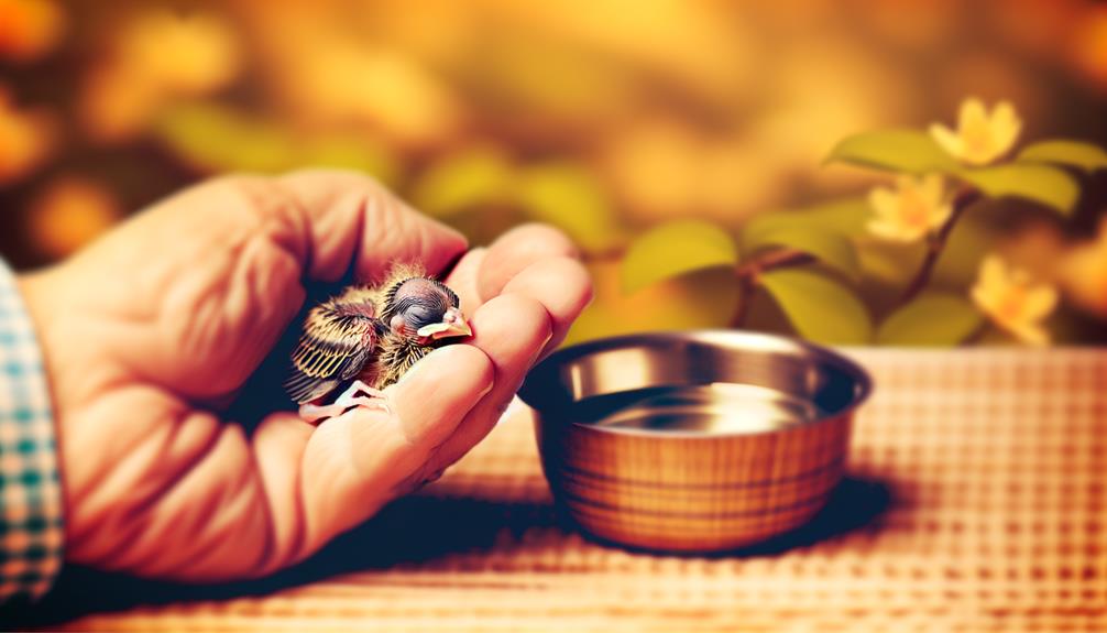 gentle care for bird