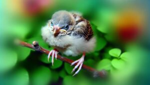 house sparrow chick identification