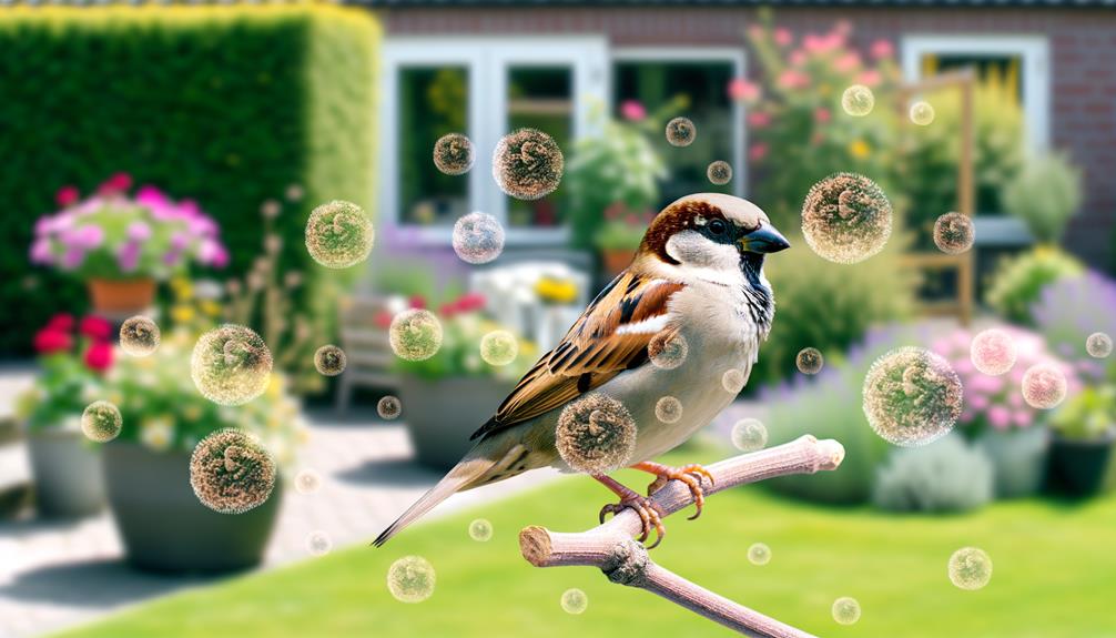 house sparrow disease transmission