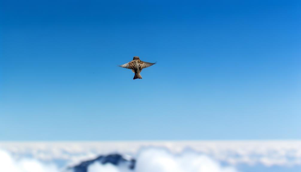 house sparrow flight height