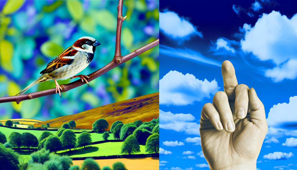 house sparrow size comparison