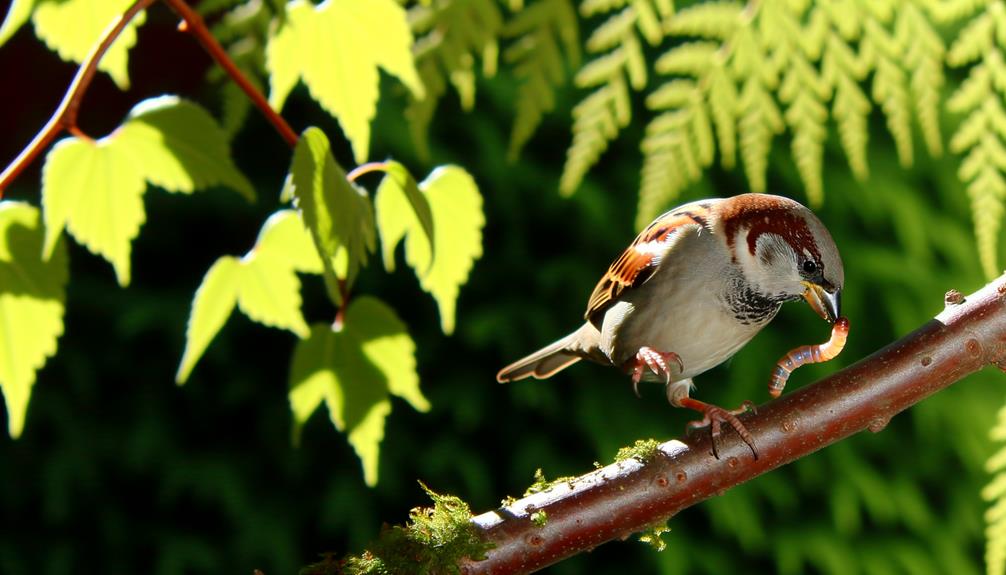 house sparrows eat insects