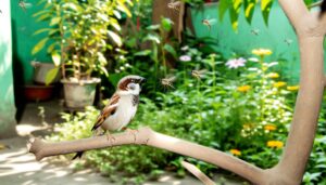 house sparrows eat mosquitoes