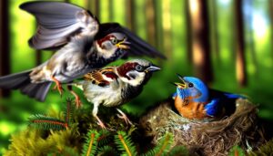 house sparrows harm bluebirds