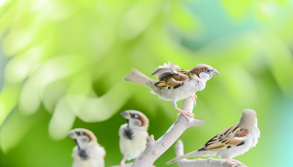 house sparrows with dwarfism