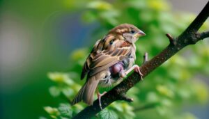 identifying injured pregnant sparrow