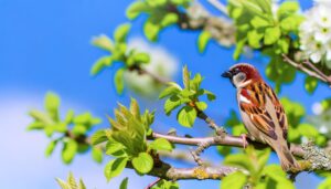 male sparrows are red