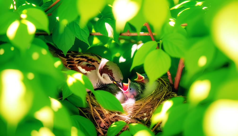 nurturing bird mothers instinct