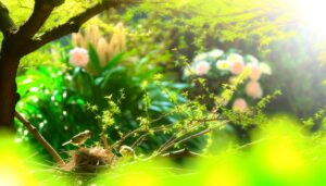 nurturing sparrow nest building