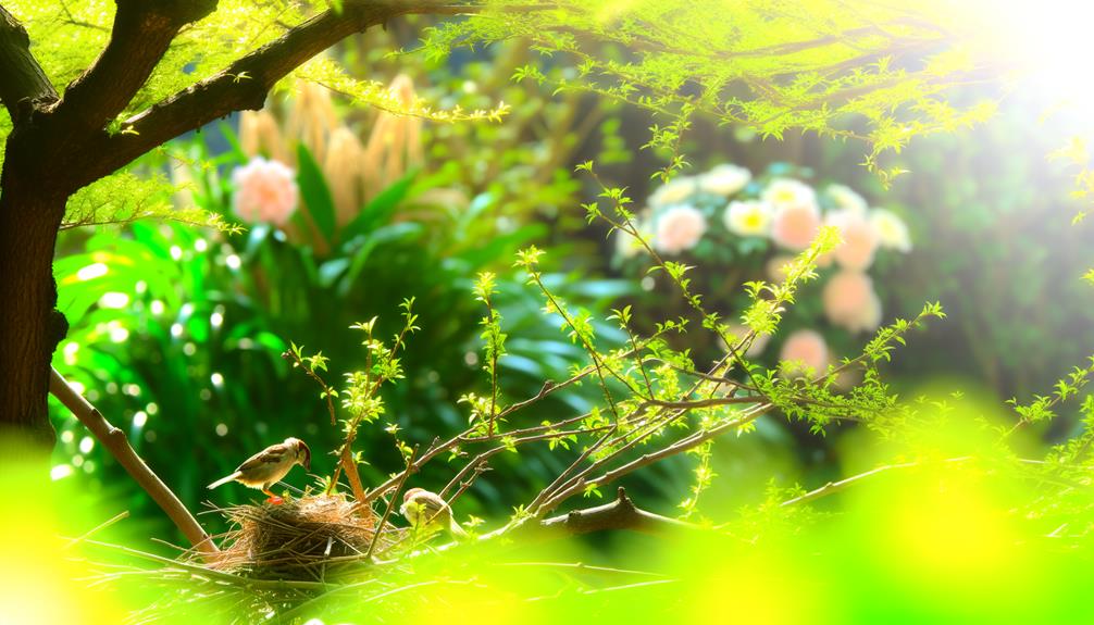 nurturing sparrow nest building
