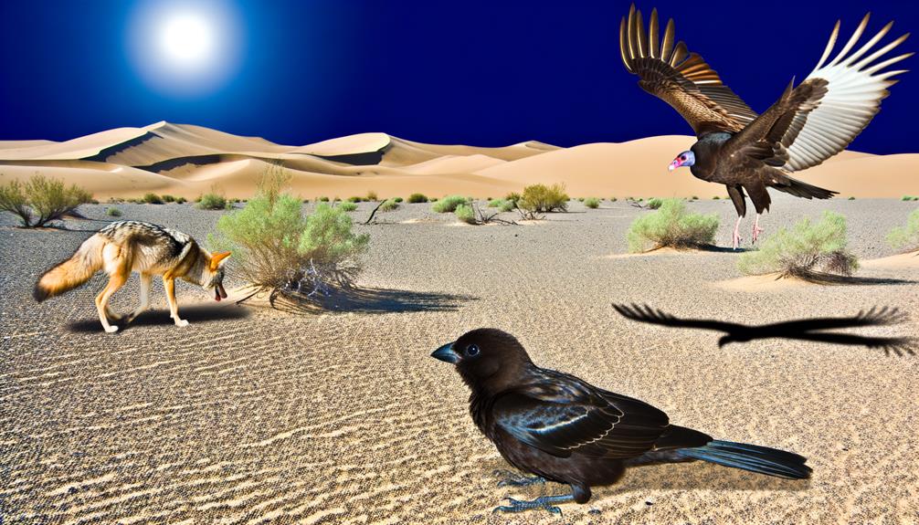 opportunistic birds feed carcasses