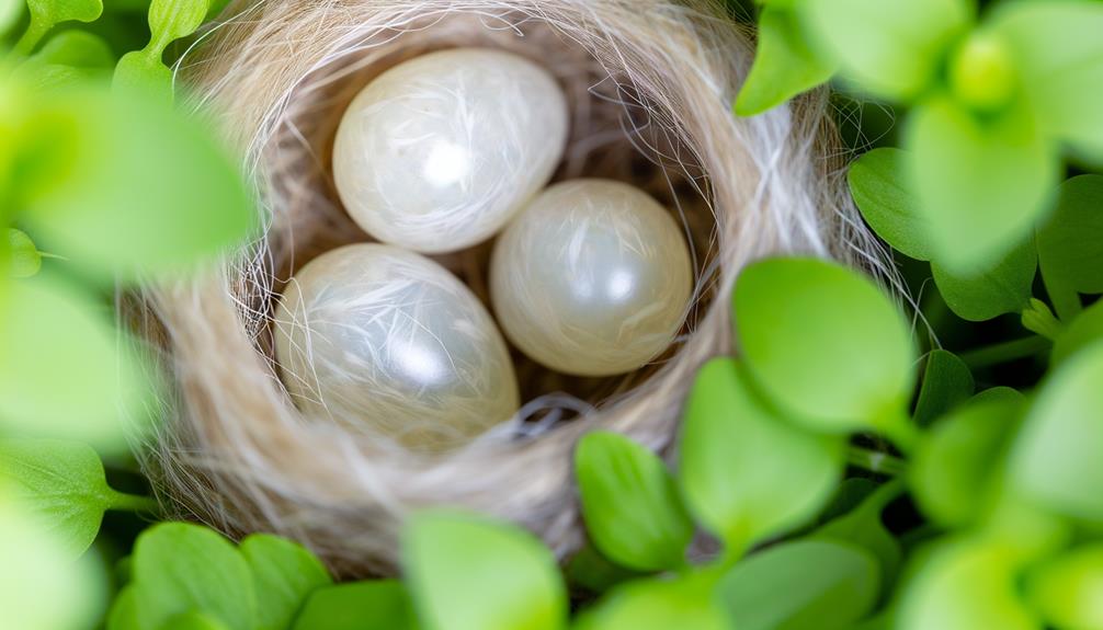 small speckled delicate eggs