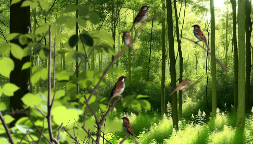 song sparrows forest cover