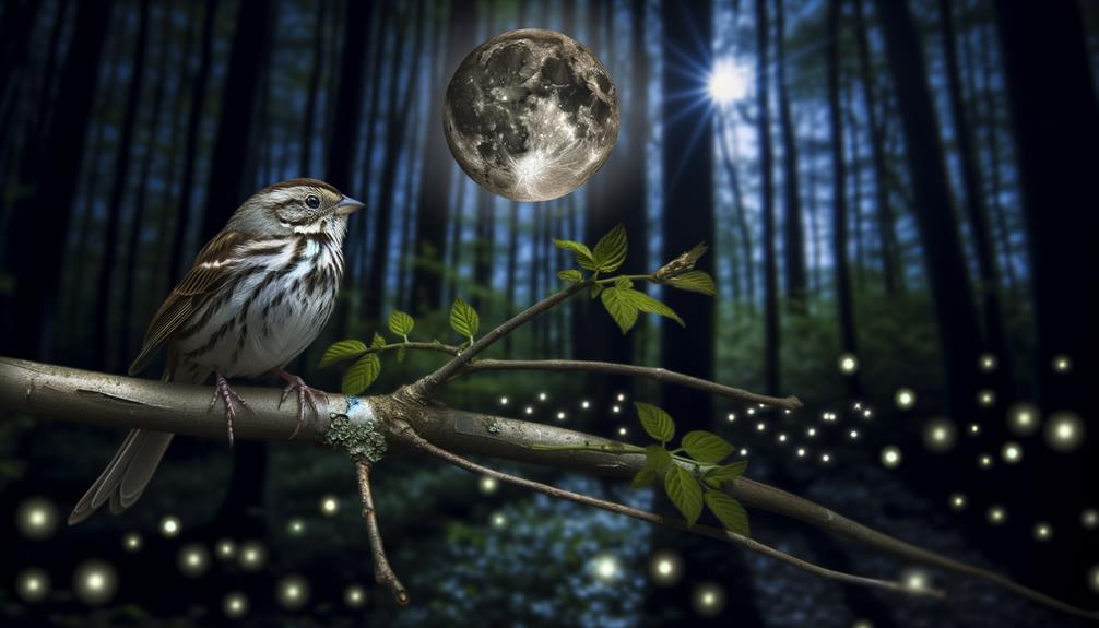 song sparrows sing nocturnally