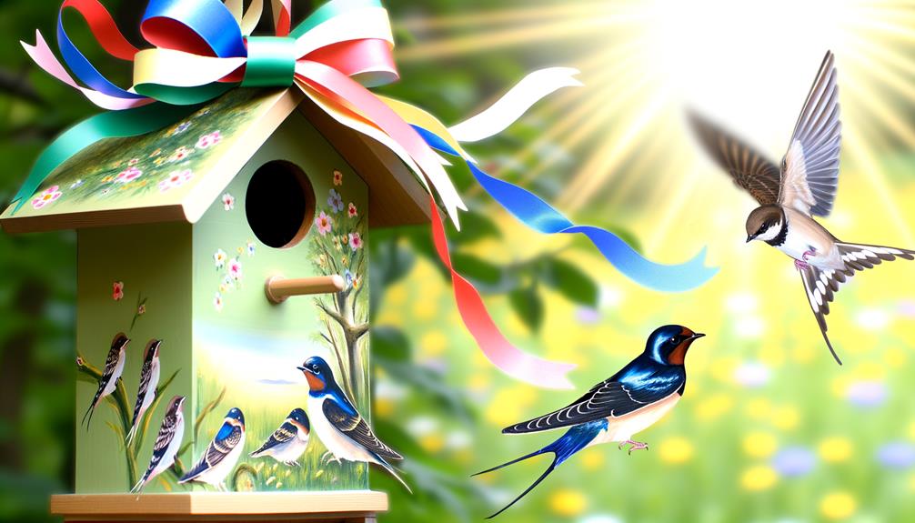 sparrow deterrent with ribbon