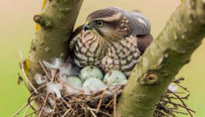 sparrow hawk egg laying