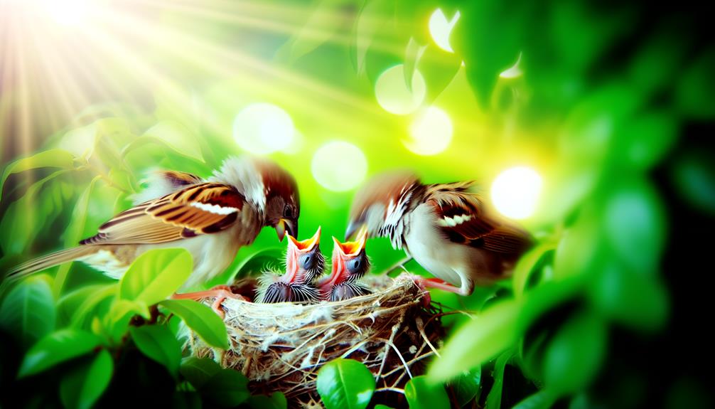 sparrow parents share duties