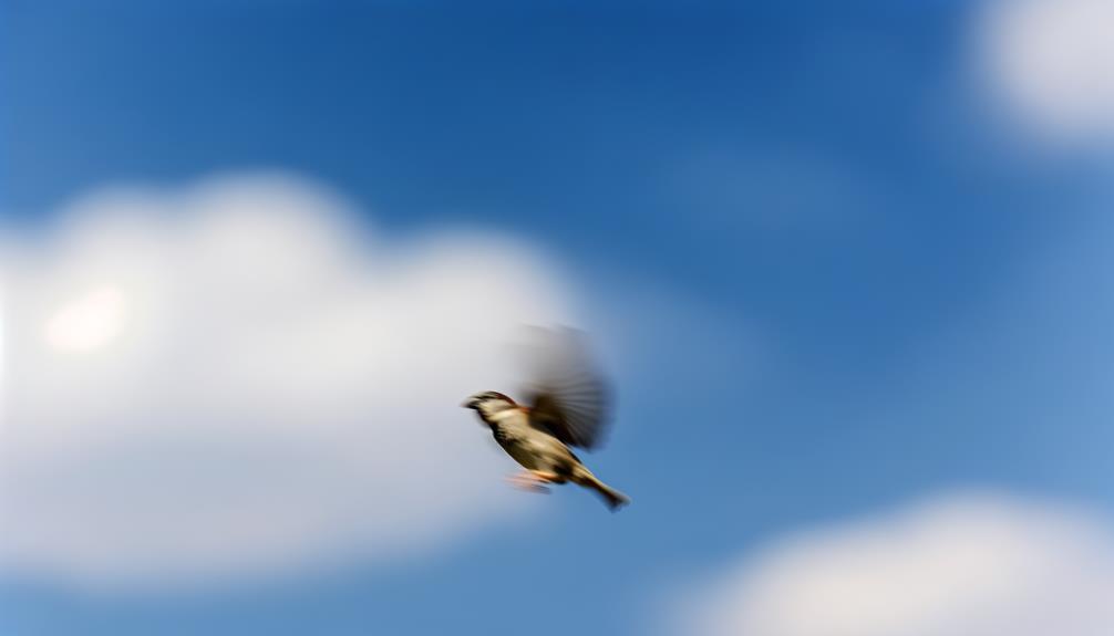 sparrow wing flapping frequency study