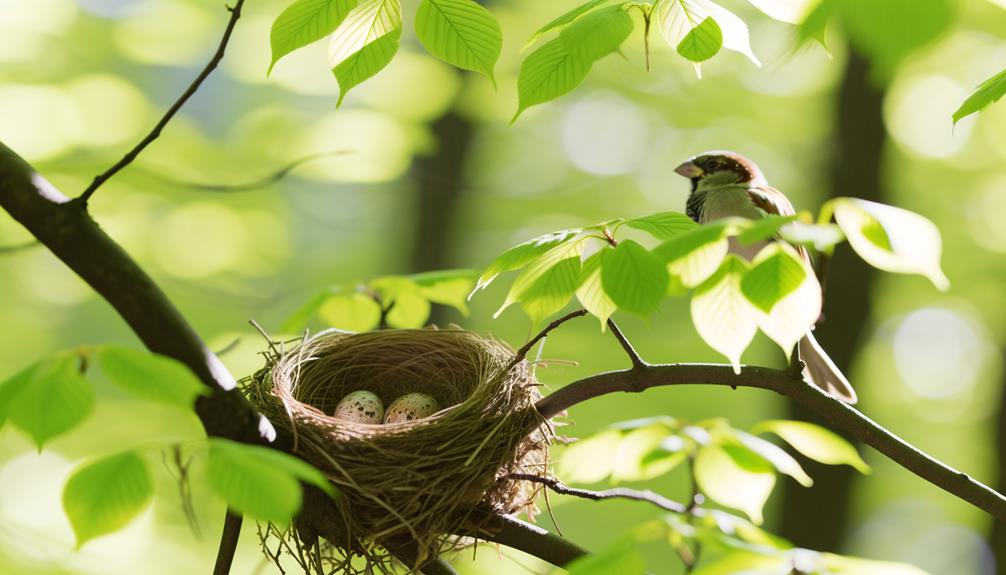 sparrows eggs abandonment behavior