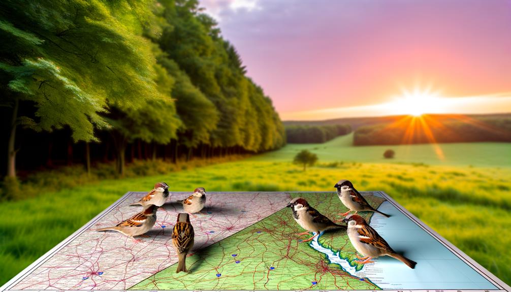 sparrows in pennsylvania fields