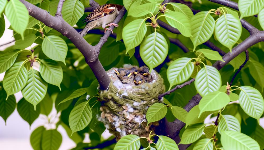 study on sparrow nesting