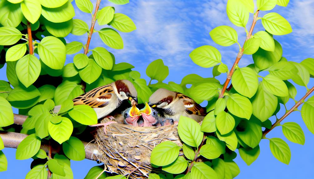 study on sparrow nesting