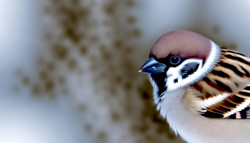 tree sparrows lack blue