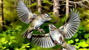 white crowned sparrows behavior