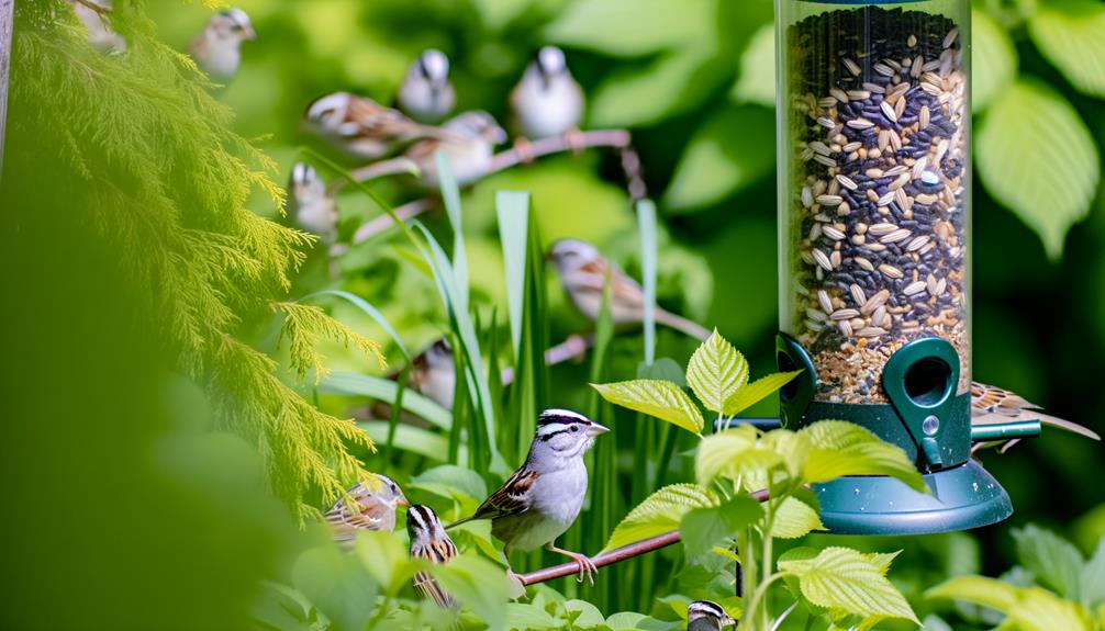 white crowned sparrows diet